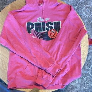 Chicago Phish concert hoodie. Light red color